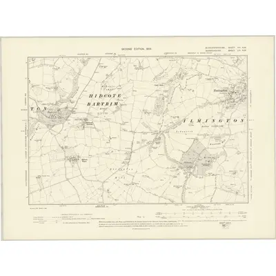 1900 Map of Gloucestershire VIII.NW, 1903 Print