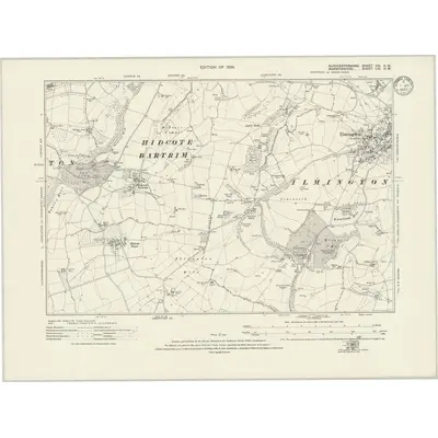 1921 Map of Gloucestershire VIII.NW, 1924 Print