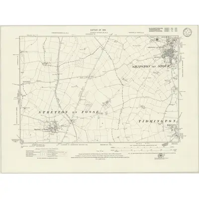 1921 Map of Gloucestershire VIII.SE, 1924 Print