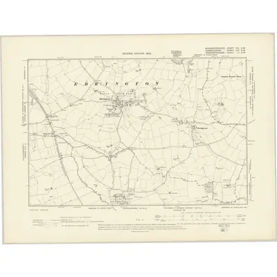 1900 Map of Gloucestershire VIII.SW, 1903 Print