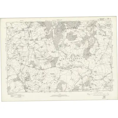 1921 Map of Gloucestershire X, 1924 Print
