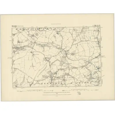 1882 Map of Gloucestershire X.SE, 1883 Print