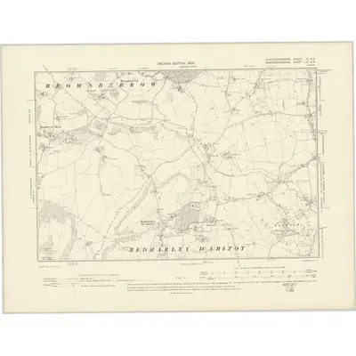1901 Map of Gloucestershire X.SE, 1903 Print