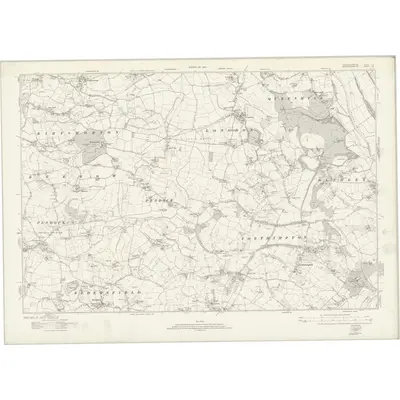 1921 Map of Gloucestershire XI, 1924 Print