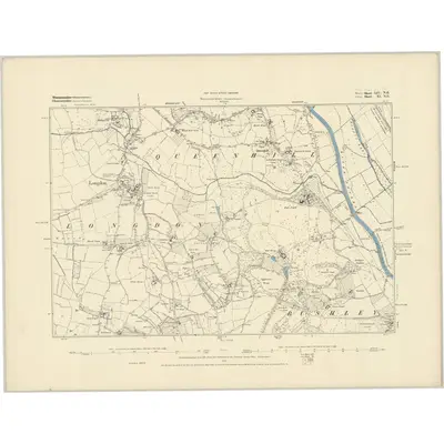 1882 Map of Gloucestershire XI.NE, 1884 Print