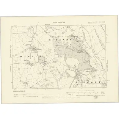 1900 Map of Gloucestershire XI.NE, 1905 Print