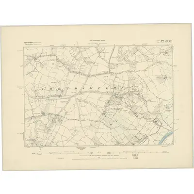 1883 Map of Gloucestershire XI.SE, 1884 Print