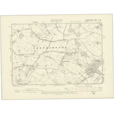 1901 Map of Gloucestershire XI.SE, 1903 Print