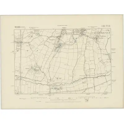 1882 Map of Gloucestershire XII.NE, 1884 Print