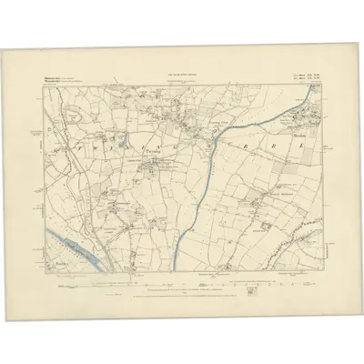 1882 Map of Gloucestershire XII.NW, 1884 Print