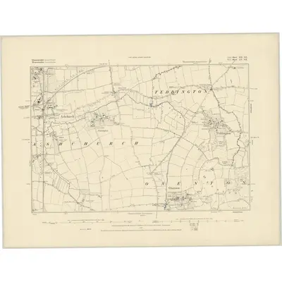 1882 Map of Gloucestershire XII.SE, 1884 Print