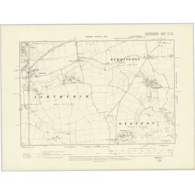 1901 Map of Gloucestershire XII.SE, 1903 Print