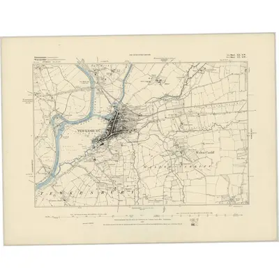 1882 Map of Gloucestershire XII.SW, 1884 Print