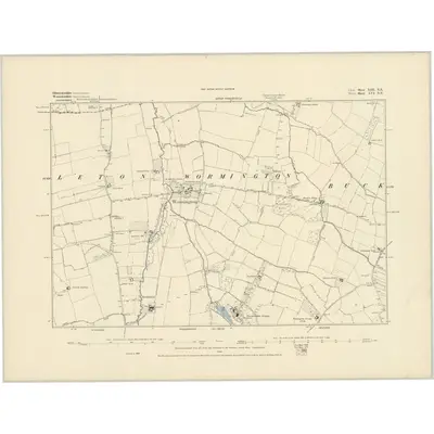 1883 Map of Gloucestershire XIII.NE, 1884 Print