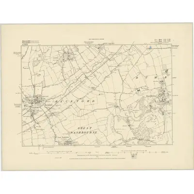 1883 Map of Gloucestershire XIII.NW, 1884 Print