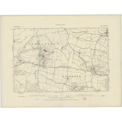 1883 Map of Gloucestershire XIII.SE, 1884 Print