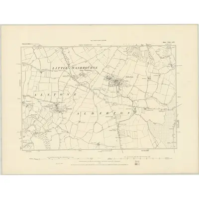 1883 Map of Gloucestershire XIII.SW, 1884 Print