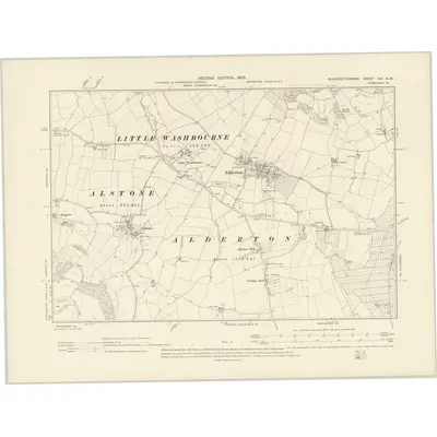 1900 Map of Gloucestershire XIII.SW, 1903 Print