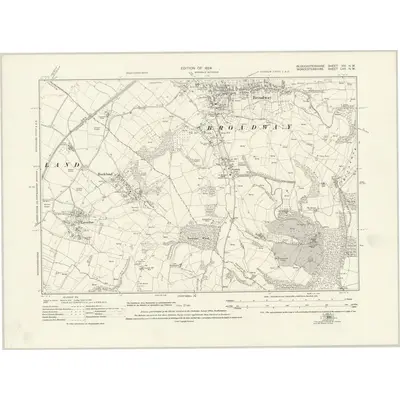 1921 Map of Gloucestershire XIV.NW, 1924 Print