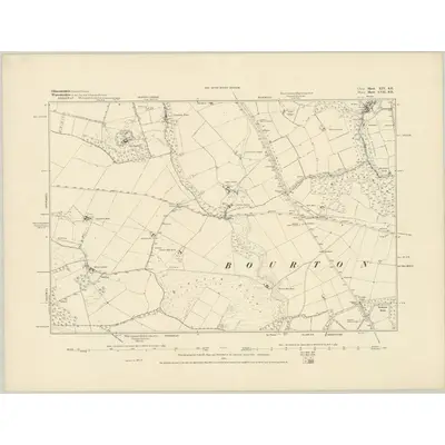 1882 Map of Gloucestershire XIV.SE, 1883 Print