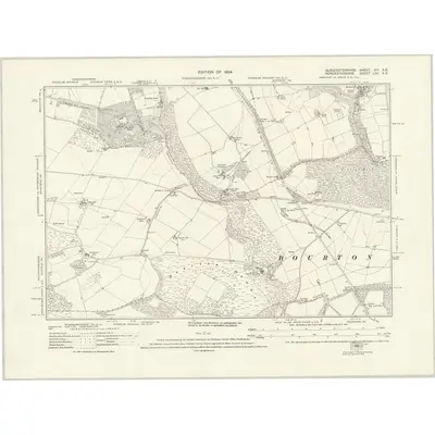1921 Map of Gloucestershire XIV.SE, 1924 Print