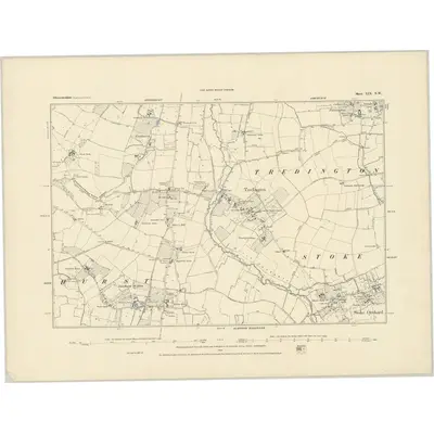 1882 Map of Gloucestershire XIX.NW, 1884 Print