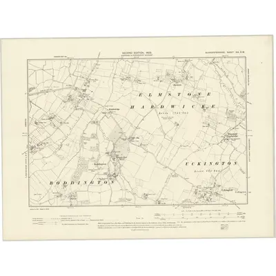 1900 Map of Gloucestershire XIX.SW, 1903 Print
