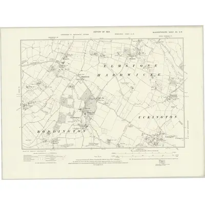 1921 Map of Gloucestershire XIX.SW, 1924 Print