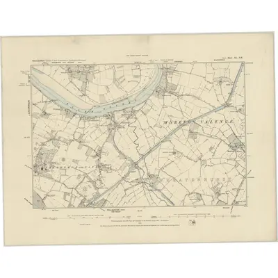 1879 Map of Gloucestershire XL.NE, 1886 Print