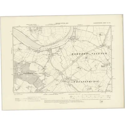 1901 Map of Gloucestershire XL.NE, 1903 Print