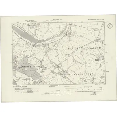 1920 Map of Gloucestershire XL.NE, 1924 Print