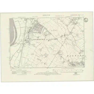 1920 Map of Gloucestershire XL.SE, 1924 Print