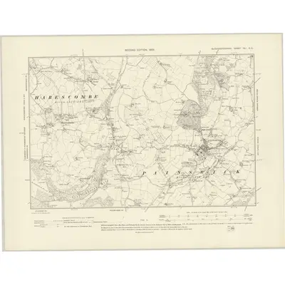 1902 Map of Gloucestershire XLI.NE, 1903 Print