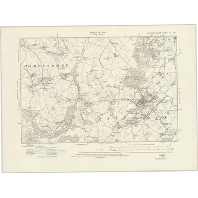 1921 Map of Gloucestershire XLI.NE, 1924 Print