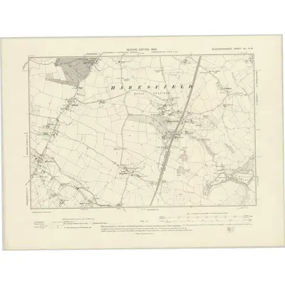 1901 Map of Gloucestershire XLI.NW, 1903 Print