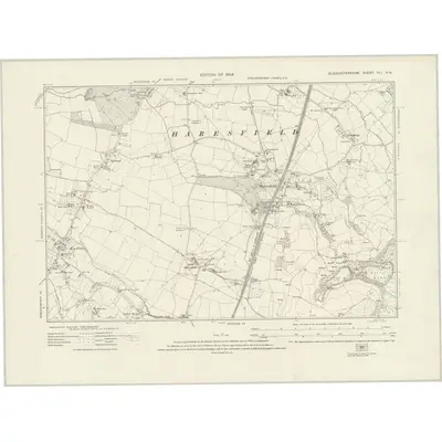 1920 Map of Gloucestershire XLI.NW, 1924 Print