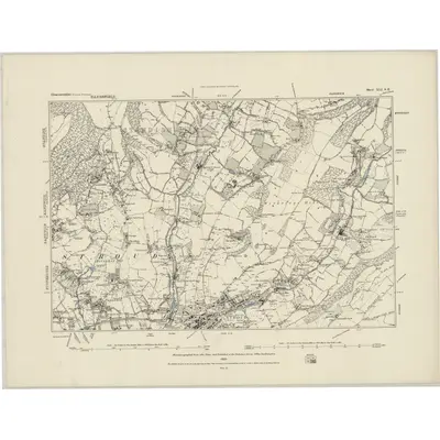 1881 Map of Gloucestershire XLI.SE, 1884 Print