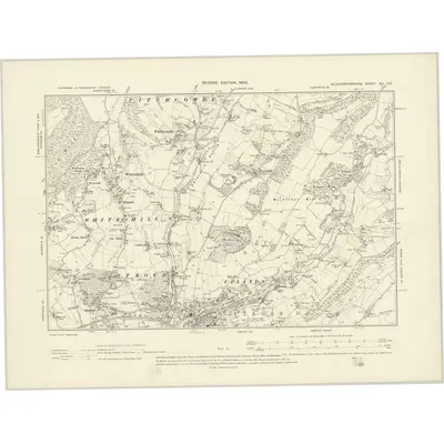 1901 Map of Gloucestershire XLI.SE, 1903 Print