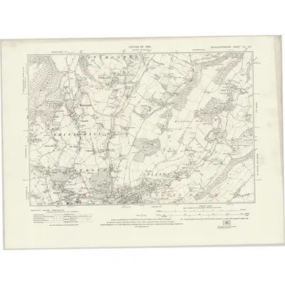 1921 Map of Gloucestershire XLI.SE, 1924 Print
