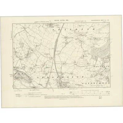 1901 Map of Gloucestershire XLI.SW, 1903 Print