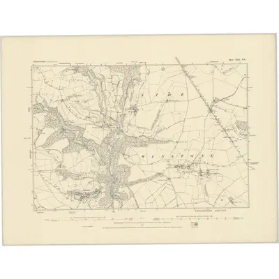 1881 Map of Gloucestershire XLII.NE, 1884 Print