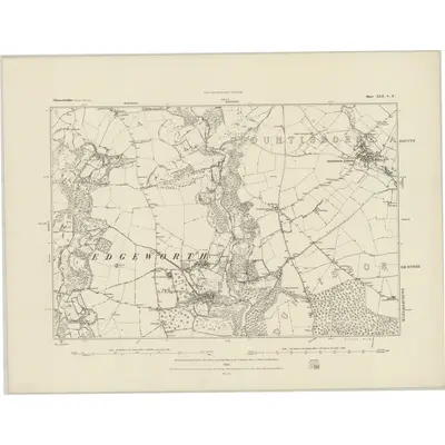 1882 Map of Gloucestershire XLII.SE, 1884 Print
