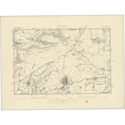 1882 Map of Gloucestershire XLII.SW, 1884 Print