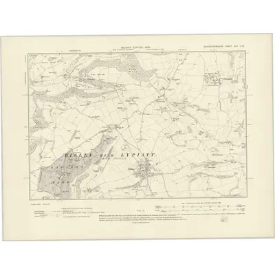 1901 Map of Gloucestershire XLII.SW, 1903 Print