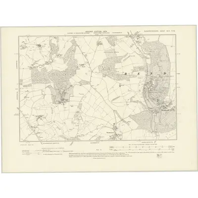 1901 Map of Gloucestershire XLIII.NW, 1903 Print