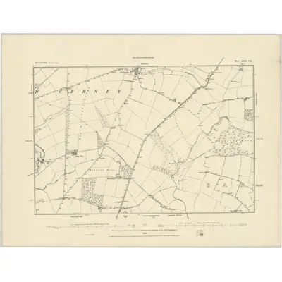 1882 Map of Gloucestershire XLIII.SE, 1884 Print
