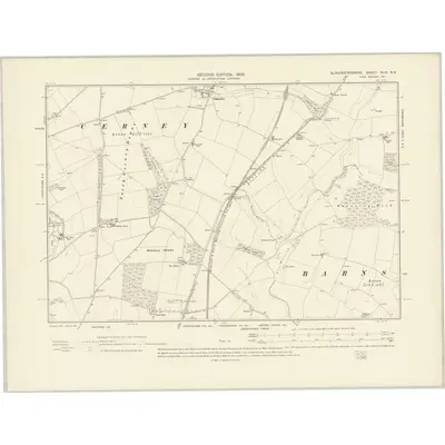 1901 Map of Gloucestershire XLIII.SE, 1903 Print