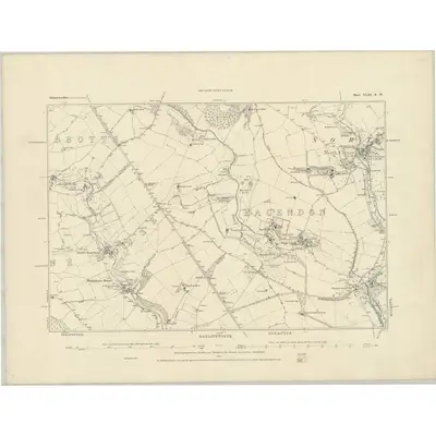 1882 Map of Gloucestershire XLIII.SW, 1884 Print
