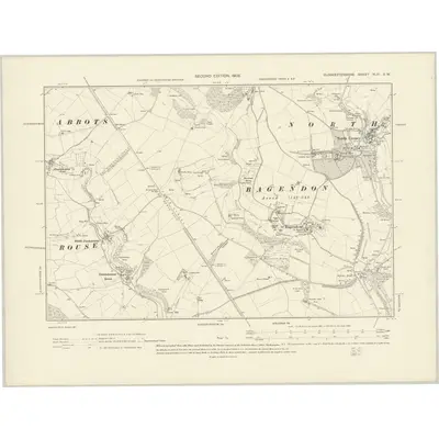 1901 Map of Gloucestershire XLIII.SW, 1903 Print