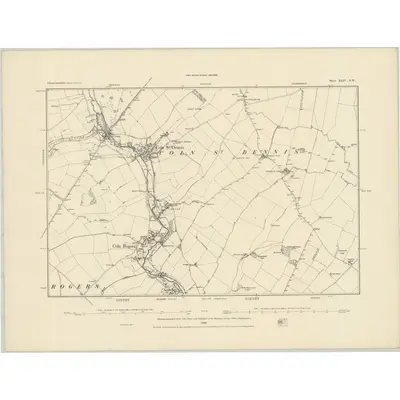 1882 Map of Gloucestershire XLIV.NW, 1884 Print